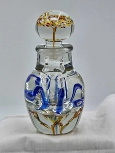 VTG HANDBLOWN FLOWERING MURANO ART GLASS PERFUME BOTTLE - Picture 1 of 8