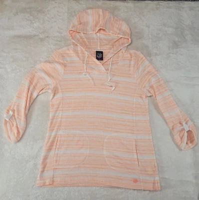 GVS Med Beachy light weight Coral Striped Hoody pockets - Image 1 of 4
