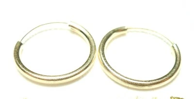 Pendientes de aro sin fin de oro amarillo de 10 quilates de 16 mm - Caja de regalo - Envío gratuito - Garantizado Foto 1 de 2