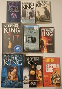 Lot of 9 Stephen King Paperback books, It, Later, The Stand, Fire Starter, more - Bild 1 von 16
