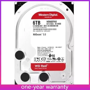 WD60EFAX Original Western Digital Red 3.5" 5400 RPM 6TB NAS Internal Hard Drive - Picture 1 of 6