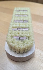 Wachsbürste mit den Borsten aus Naturfasern mit Lederbesatz - 1 Handbürste (623) - Bild 1 von 3
