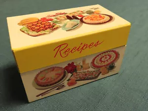 RECIPE FILE BOX VINTAGE MAYFAIR TIN LITHO METAL 1950-60s - Picture 1 of 6