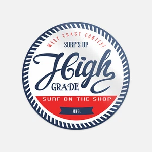 Retro Grunge Surfen Label Westküste Wettbewerb Vinyl Aufkleber Abziehbild - Bild 1 von 1