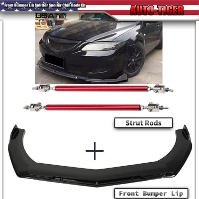 Kit de carrocería de alerón divisor de labios parachoques delantero para Mazda 2 3 5 6 CX-3 CX5 Foto 1 de 4