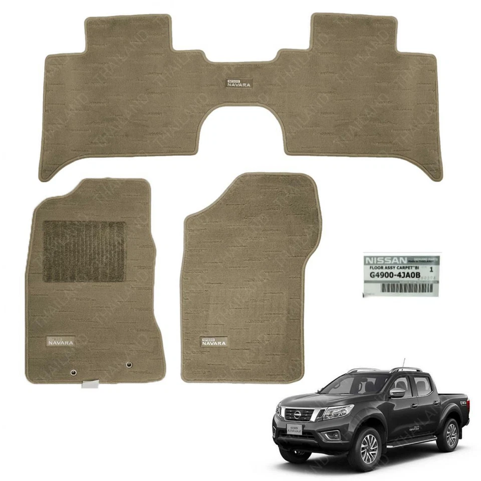 For Nissan NP300 Navara 2015 16 17 Floor Mat Carpet Shape Set Ivory Genuine 5 Pc - Imagem 1 de 4