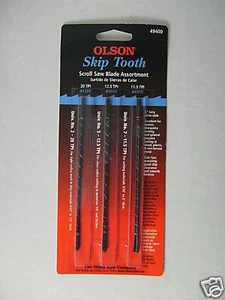 Pack of 3 Dozen Olson Skip Tooth Scrollsaw Blades