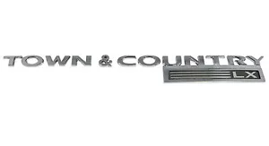 New Town & And Country LX Mini Van Door Rear Liftgate Logo Emblem Badge Decal - Foto 1 di 1