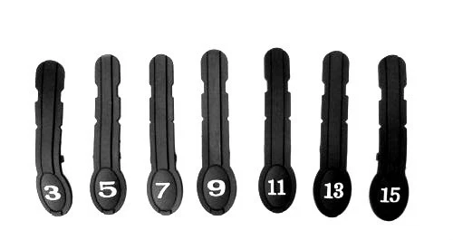 TOUCH Nummernschilder für Fairwayhölzer & Hybride Nummer 5,7,9,11,13,15 "NEU".