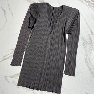 Pleats Please Issey Miyake Long Cardigan Haori Jacket Size 4 XL 90s Japan - Picture 1 of 10