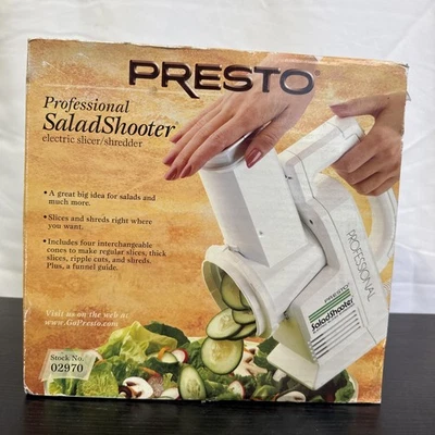 Presto Professional Salad Shooter, New, Sealed, Model 02970 White - Image 1 of 4