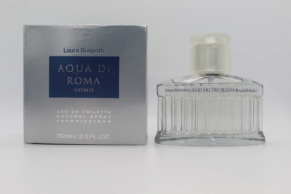 Laura Biagiotti Aqua Di Roma Uomo 2,5 oz Eau de Toilette Masculino Selado de Fábrica Novo - Imagem 1 de 1