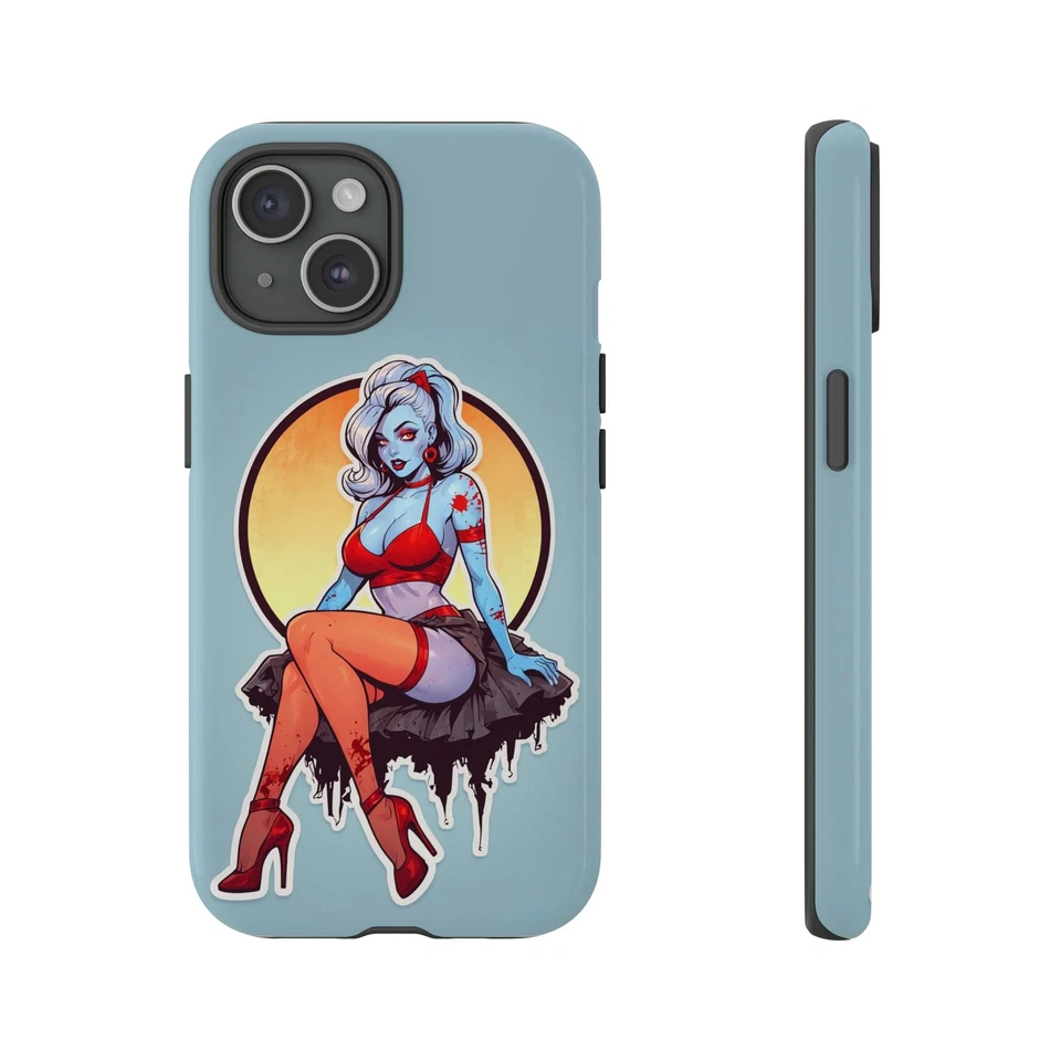 Funda de teléfono resistente Zombie Pinup, Iphone15 Samsung S24, funda protectora para teléfono Foto 1 de 1