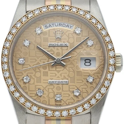 ROLEX Day Date Toridoll Watch 10P Diamond Computer 18349A BIC(L） K18WG/PG/... - Image 1 of 4