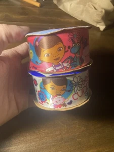 1,5" Disney Doc McStuffins Rosa Band-Offray 3 Yards (9 Fuß) Blumen Herzen Set - Bild 1 von 7