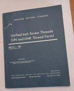 American National Standard Uniform Inch Screw Threads Text Book - Picture 1 of 3
