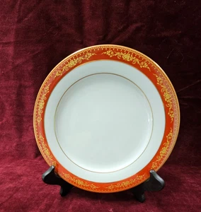 Noritake Japan GOLDHILL Red & Gold Plate(s) 8-1/4" # 6613 - Picture 1 of 5