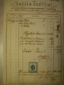 FATTURA DITTA ANGELO SCOTTINI LENDINARA 1868 ( n10-2-11 ) - Imagen 1 de 1