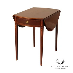 Federal Style Inlaid Mahogany Pembroke Side Table - Picture 1 of 12