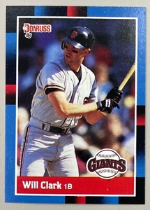 1988 DONRUSS WILL CLARK San Francisco Giants BASEBALL CARD #204 - Bild 1 von 2