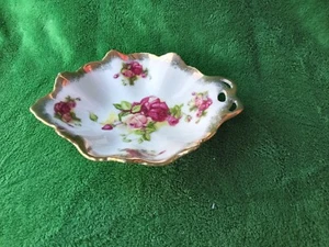 Vintage Ceramic Dish with Flowers - Picture 1 of 2
