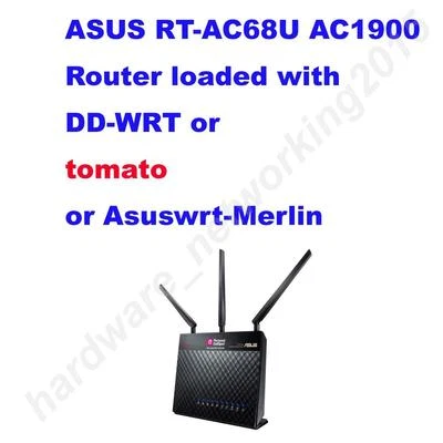 Asus RT-AC68U AC1900 Wireless Router DD-WRT or tomato or Asuswrt-merlin Firmware - Image 1 of 4