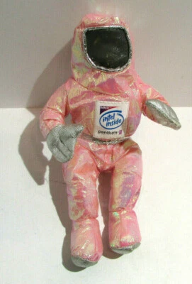 Vintage Pink Intel Inside Pentium II Spaceman Doll Toy 1997 New Old Stock - Image 1 of 4