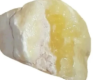 Óix de calcita natural translúcido amarillo sin pulir roca áspera de más de 12,5 onzas - Imagen 1 de 12