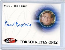 PAUL BROOKE 2009 RITTENHOUSE JAMES BOND ARCHIVES 35th #a126 Autograph AUTO CARD