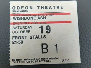 Wishbone Ash -Ticket stub - Birmingham Odeon 1977 - Bild 1 von 1