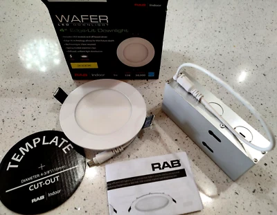 RAB 4" LED Edge-Lit Downlight 3000K DLW0006 120V - Image 1 of 4