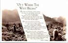 1940S Rppc Real Photo Postcard Frashers Fotos Desert Poem West Begins Cactus