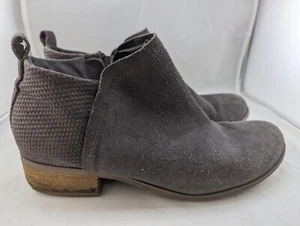 TOMS Women's Ankle Boots Gray Suede Size 8M - Picture 1 of 5