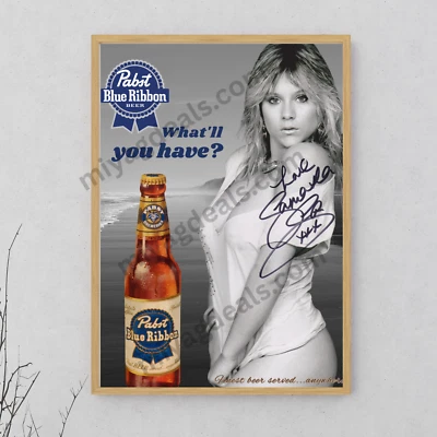Huge Vintage Retro Samantha Fox & PBR Beer Poster 18x24 Inches Classic 80s ART - Image 1 of 4