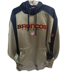 Ropa del equipo de la NFL por Reebok Denver Bronco's sudadera con capucha talla L, suéter de fútbol americano - Imagen 1 de 2