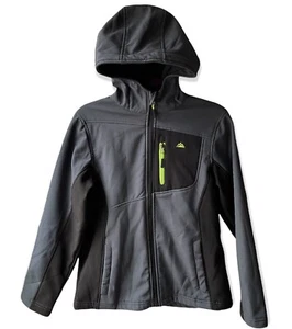 WINTER Snozu Performance Soft Shell Jacket Gray Kids Size L 14-16 Hoody Skiing - Picture 1 of 11