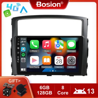 9'' Autoradio Für Mitsubishi Pajero 2006-2018 Android 13 GPS NAVI 6+128G CarPlay - Bild 1 von 4