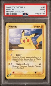 2004 POKEMON EX TEAM MAGMA VS TEAM AQUA #43 PIKACHU PSA 9 - Picture 1 of 2