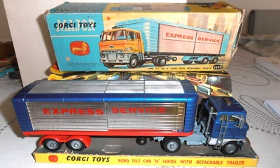 ORIGINAL CORGI TOYS ART.1137 "CAMION FORD TILT CAB"BOX ORIGINALE - Immagine 1 di 4