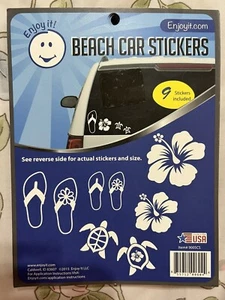 Enjoy It! Beach / Flip Flop Theme Auto Car Tumbler Decals / Stickers - Picture 1 of 2