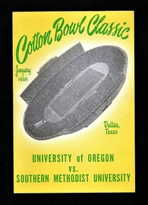 orig./Rare!! 1949 Cotton Bowl OREGON DUCKS **Burlington Route Train Menu** - Picture 1 of 3