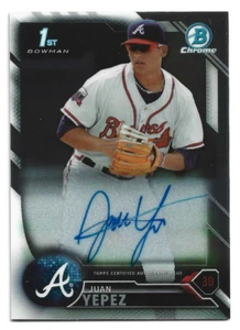 2016 Bowman Chrome #JY Juan Yepez Auto RC (Braves) - Picture 1 of 2