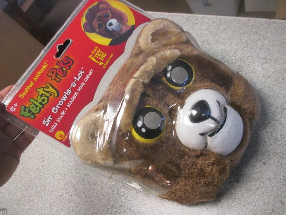 Máscara Disfraz de Oso Mascotas Luchadoras para Niños Rubí Sir Gruñe un Lote Espeluznante 38275 Foto 1 de 4