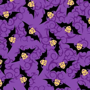 Despicable Me Halloween Minion Bat Purple 100% Cotton Fabric by The Yard - Picture 1 of 1