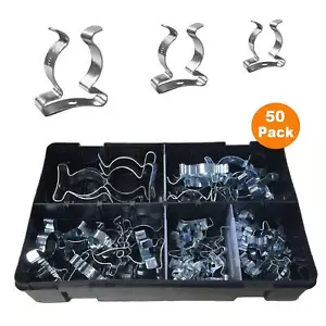 50 x Assorted Tool Spring Terry Clips Heavy Duty Storage / Shed Garage - Picture 1 of 3