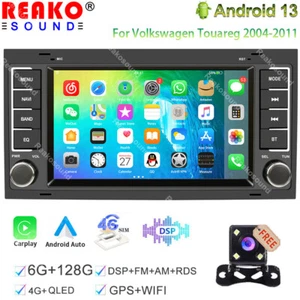 6+128G For VW Touareg 2004-2011 Android 13.0 Car Radio GPS RDS Carplay FM Stereo - Picture 1 of 15