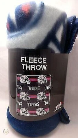 TENNESSEE TITANS BLANKET FLEECE THROW 3 BAR STYLE BLANKET 60X50 NFL NWT NEW Cover