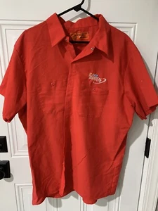 NASCAR Technical Institute Small Button Up Shirt Red Pre Owned - Picture 1 of 3