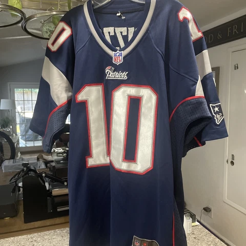 Nike Navy New England Patriots #10 Rizzo Game Jersey On Field NFL Cover