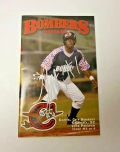 LASTINGS MILLEDGE SIGNED CC BOMBERS PROGRAM APPROX. 4 x 6 MLB - MINOR BASEBALL - Picture 1 of 7